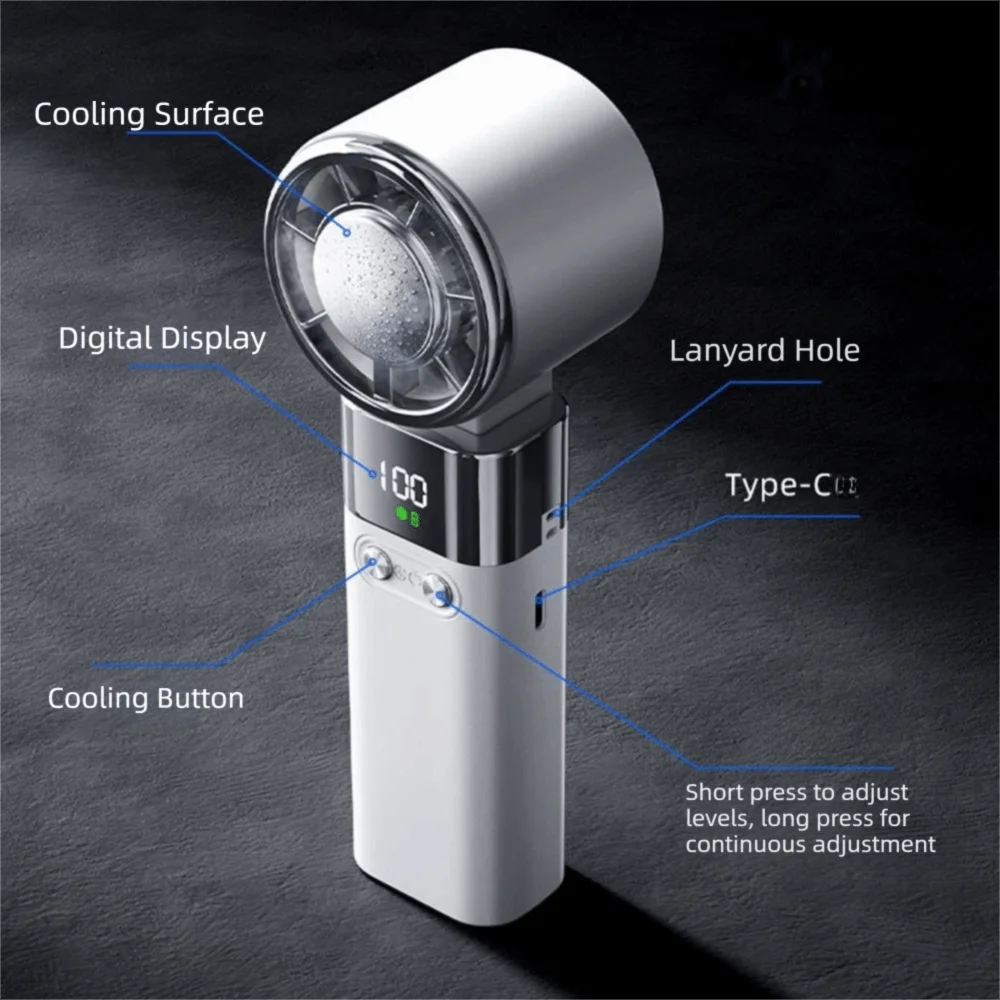 Bladeless Design Handheld Mini Fan Foldable Ice compress Cool Portable Electric Fans Quiet Operation 100 Gear Wind
Bladeless Design Handheld Mini Fan Foldable Ice compress Cool Portable Electric Fans Quiet Operation 100 Gear Wind