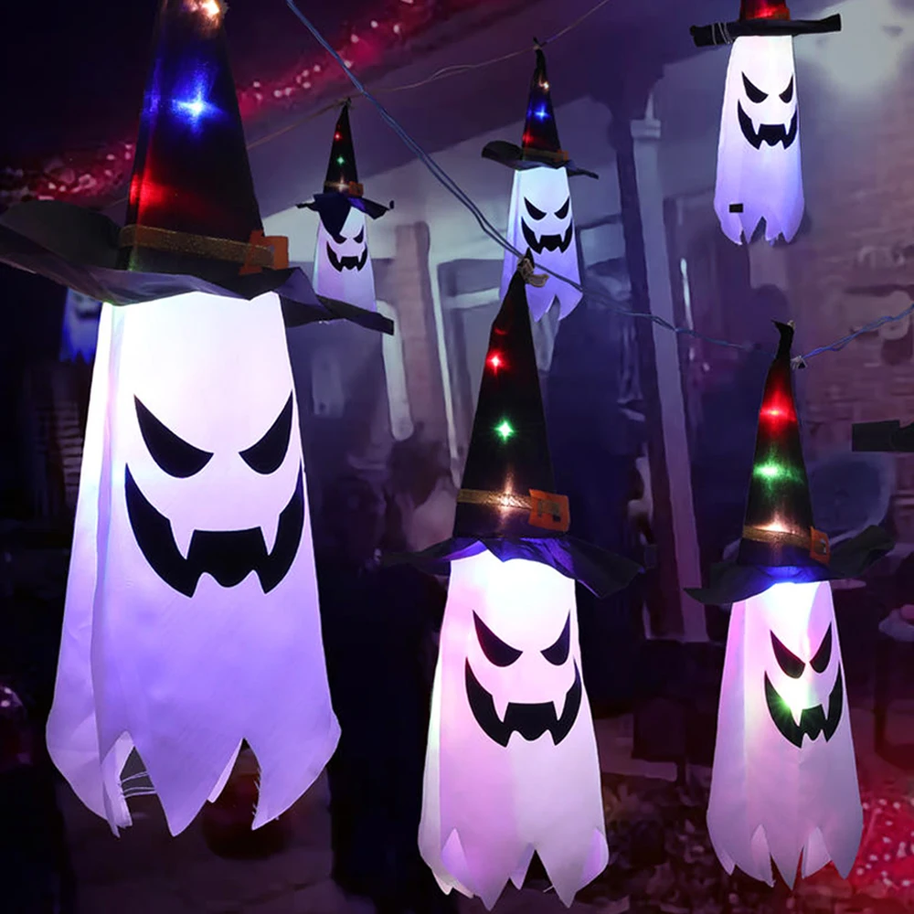 Halloween LED Wizard Ghost Hanging Light Battery Powered Glowing Wizard Hat Lamp For Halloween Party Decoration Holiday Lighting
Halloween LED Wizard Ghost Hanging Light Battery Powered Glowing Wizard Hat Lamp For Halloween Party Decoration Holiday Lighting
