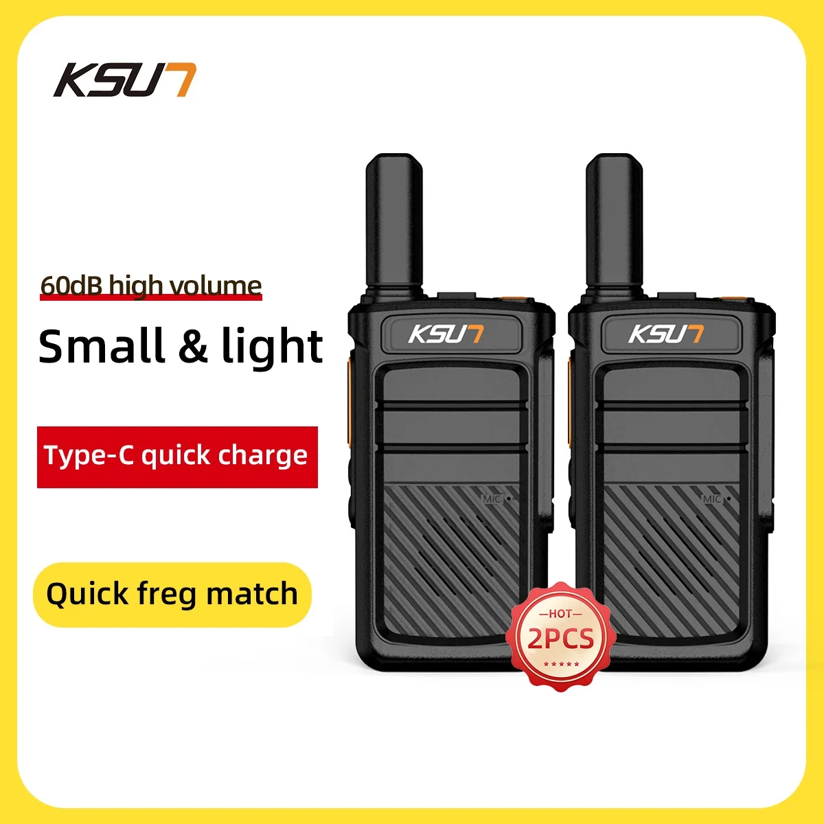 KSUT Walkie Talkie 2 шт. UHF Портативный двусторонний радиоприемопередатчик Type-C Зарядка Беспроводная частота Копирование рации X-12
KSUT Walkie Talkie 2 шт. UHF Портативный двусторонний радиоприемопередатчик Type-C Зарядка Беспроводная частота Копирование рации X-12