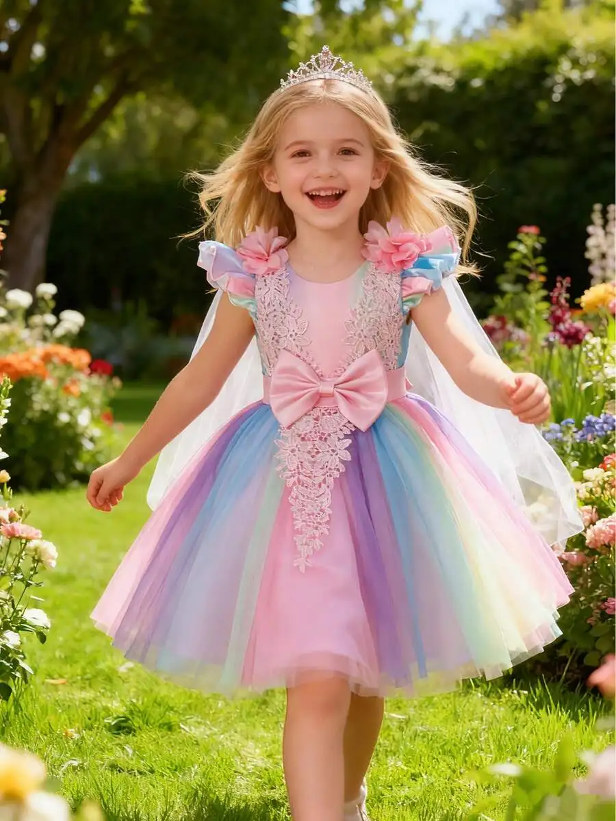 Adult Pink Bow Lace Ombre Rainbow Tulle Princess Dress With Shawl
Adult Pink Bow Lace Ombre Rainbow Tulle Princess Dress With Shawl