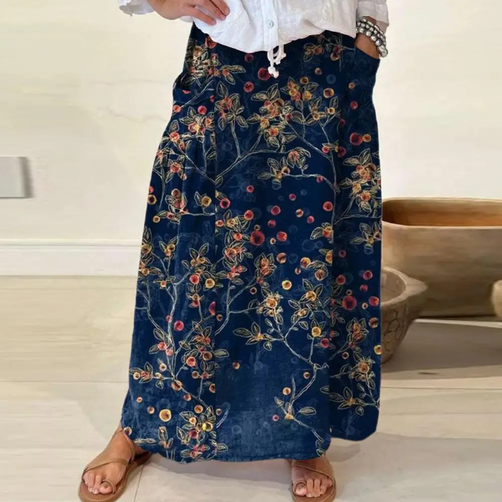 Bohemian Maxi Skirt Printed Long Skirt Flower Printed Bohemia Style Maxi Skirt Retro A-line Beach with Elastic Waist Pockets
Bohemian Maxi Skirt Printed Long Skirt Flower Printed Bohemia Style Maxi Skirt Retro A-line Beach with Elastic Waist Pockets