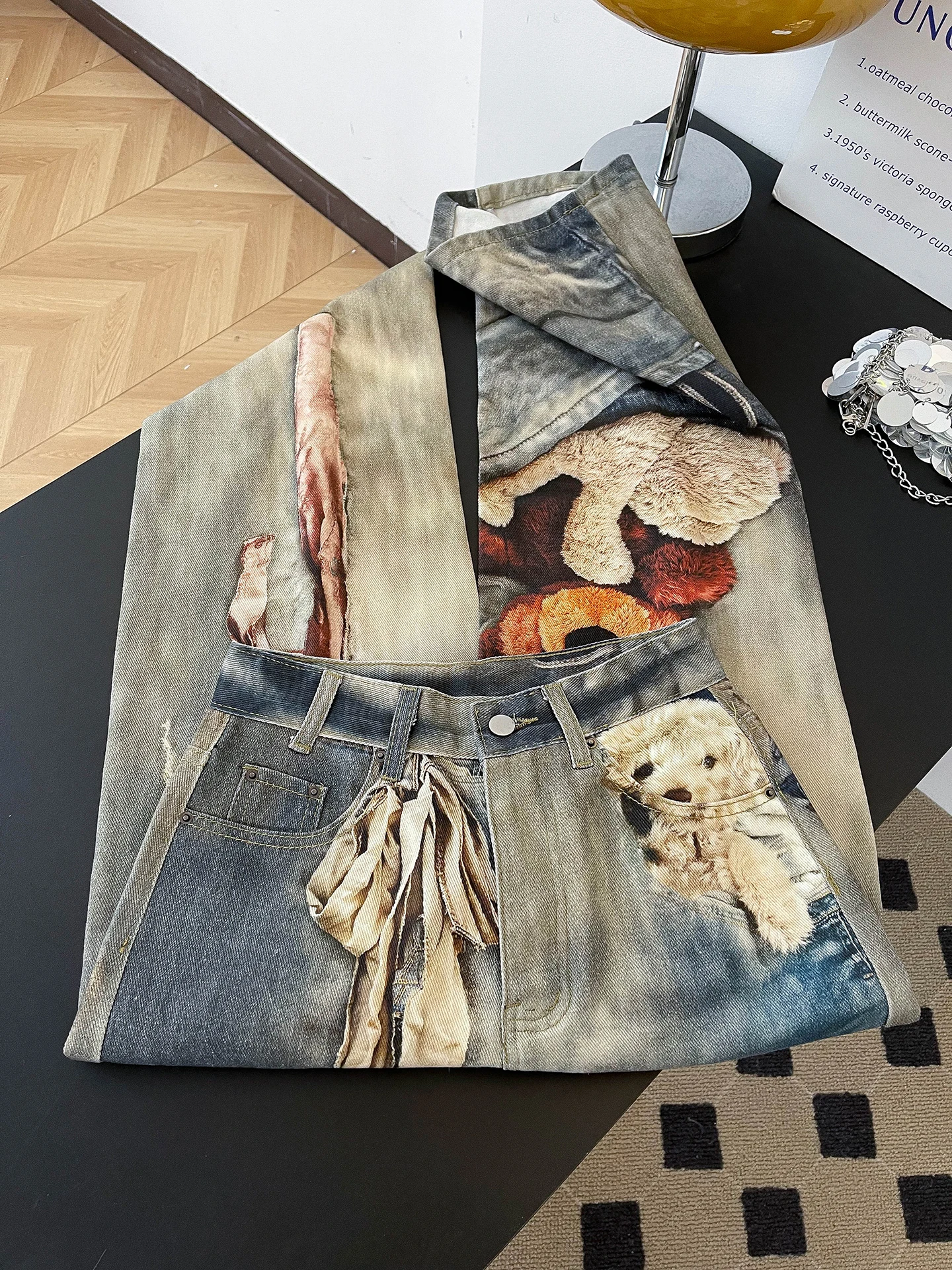 High Waist Wide Leg Denim Jeans Women's Spring Street Sle Bear Print Loose Fit Casual Trousers Comfortable Breathable
High Waist Wide Leg Denim Jeans Women's Spring Street Sle Bear Print Loose Fit Casual Trousers Comfortable Breathable