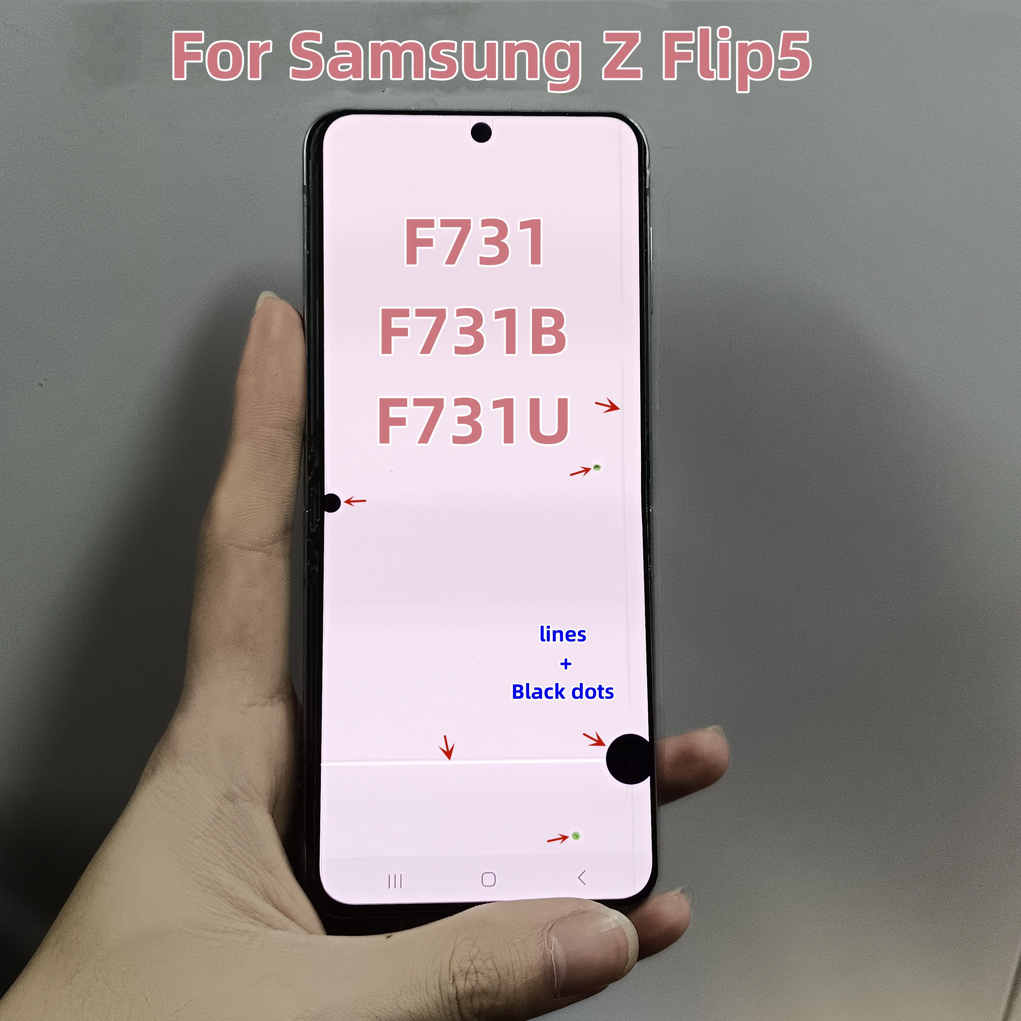 Defect AMOLED LCD For Samsung Flip5 5G LCD F731 Display Touch Screen Assembly Replacement For Z Flip 5 5G F731B F731U Display
Defect AMOLED LCD For Samsung Flip5 5G LCD F731 Display Touch Screen Assembly Replacement For Z Flip 5 5G F731B F731U Display