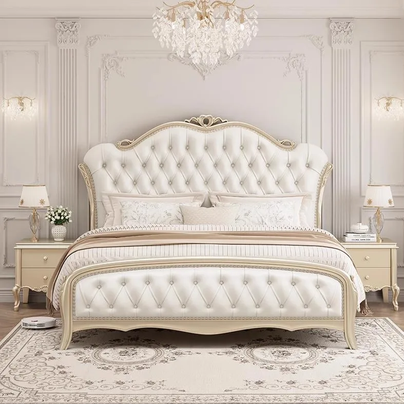 Confortable Wedding Bed Modern Fashionable European Apartment Bed Aesthetics Master Bedroom Cama De Casal Bedroom Furniture
Confortable Wedding Bed Modern Fashionable European Apartment Bed Aesthetics Master Bedroom Cama De Casal Bedroom Furniture