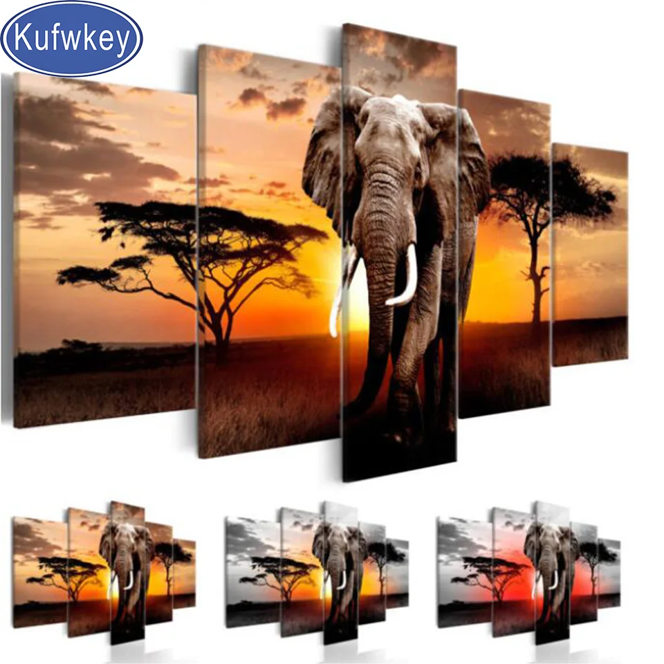 5Pcs Sunset Elephant Large Landscape diamond embroidery 5d diamond painting full square diamond mosaic picture of rhinestones
5Pcs Sunset Elephant Large Landscape diamond embroidery 5d diamond painting full square diamond mosaic picture of rhinestones