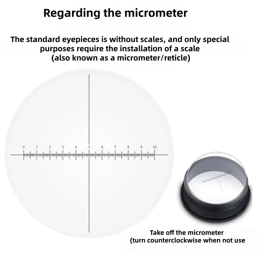 W10X/15X/20X/25X/30X 30mm Stereoscopic Microscope Eyepiece High Eye Point Wide AngleLens withMicrometer Reticle for Measurement
W10X/15X/20X/25X/30X 30mm Stereoscopic Microscope Eyepiece High Eye Point Wide AngleLens withMicrometer Reticle for Measurement