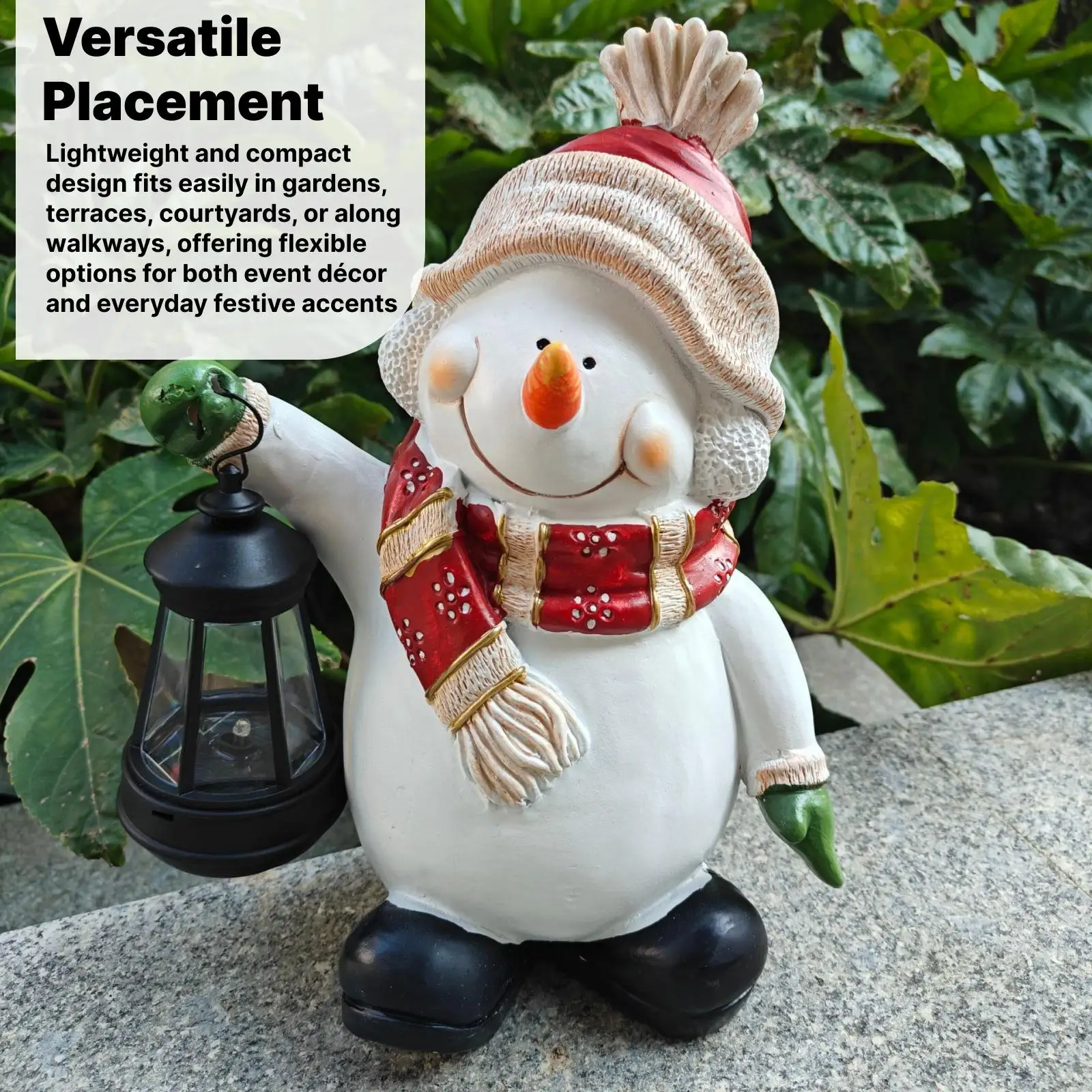 Garden Statue Large Resin Solar Lantern Snowman Figurine Outdoor Decoration for Festive Yard Ornaments
Garden Statue Large Resin Solar Lantern Snowman Figurine Outdoor Decoration for Festive Yard Ornaments