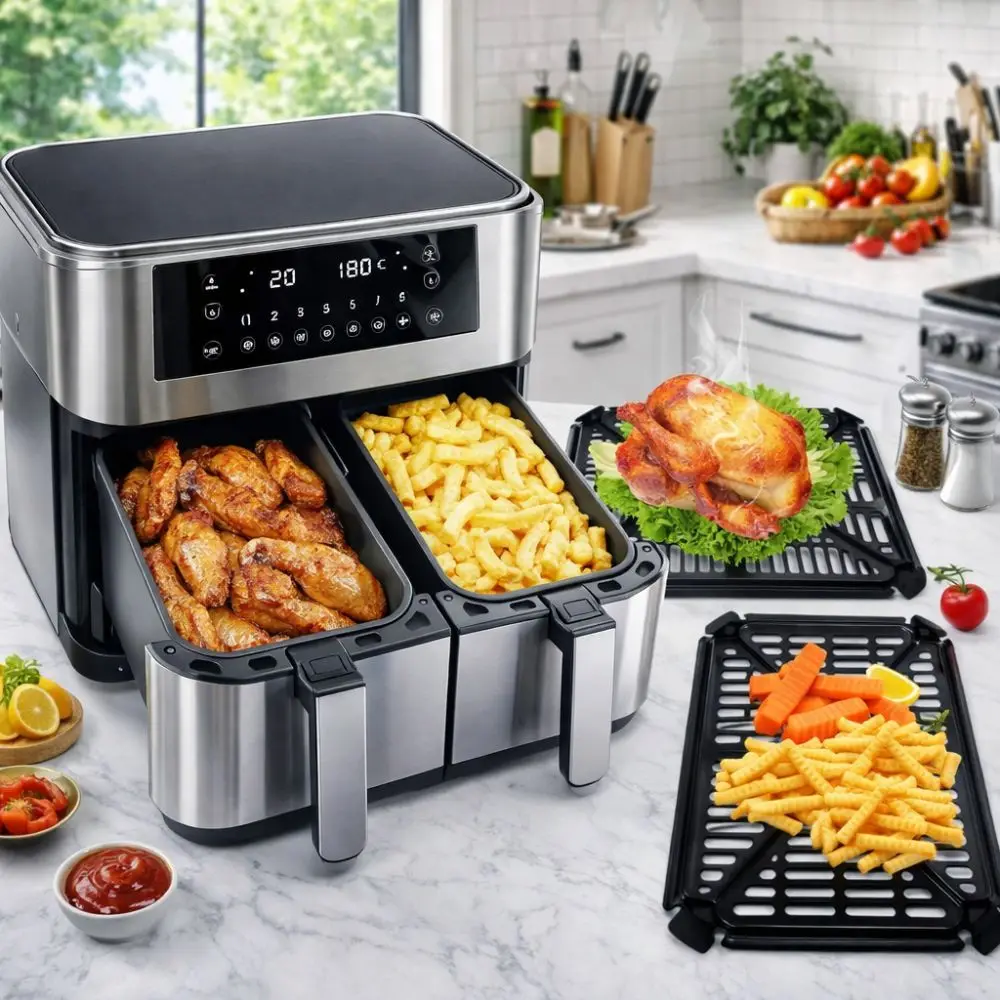 Non-Stick Air Fryer Grill Plate Square Dishwasher Safe Air Fryer Tray Oil Separator Air Fryer Replacement Part Kitchen Utensils
Non-Stick Air Fryer Grill Plate Square Dishwasher Safe Air Fryer Tray Oil Separator Air Fryer Replacement Part Kitchen Utensils