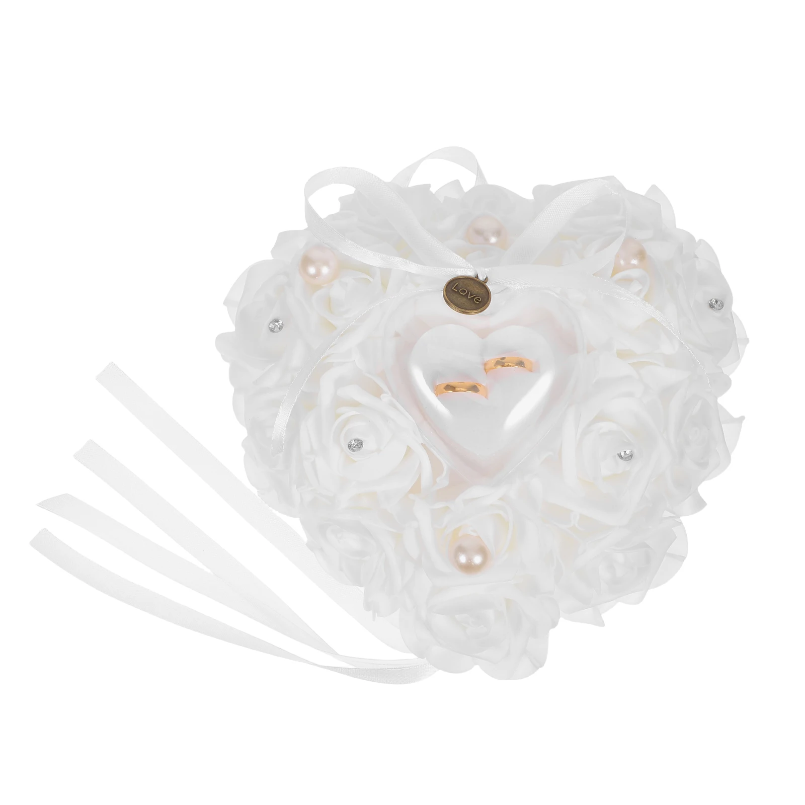 Elegant Heart Shaped Ring Pillow Holder Romantic Wedding Ring Cushion For Engagement Proposal Bridal Shower Decorative Jewelry
Elegant Heart Shaped Ring Pillow Holder Romantic Wedding Ring Cushion For Engagement Proposal Bridal Shower Decorative Jewelry