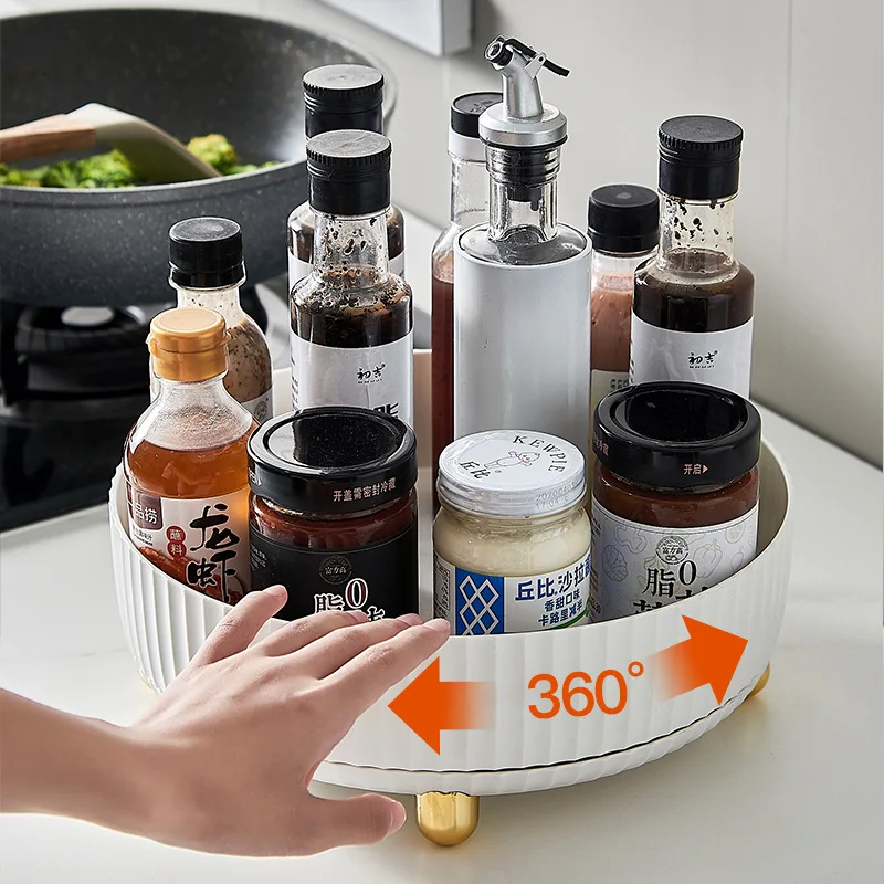 Multifunctional Rotating Storage Tray Kitchen Accessories Storage Container Tray Household Plate Fruit Tray Seasoning Collector
Multifunctional Rotating Storage Tray Kitchen Accessories Storage Container Tray Household Plate Fruit Tray Seasoning Collector