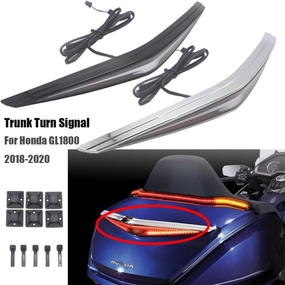 Chrome And BLACK Motorcycle Rear Trunk Turn Signal LED Brake Light For Honda Goldwing GL1800 2019 2018-2020
Chrome And BLACK Motorcycle Rear Trunk Turn Signal LED Brake Light For Honda Goldwing GL1800 2019 2018-2020