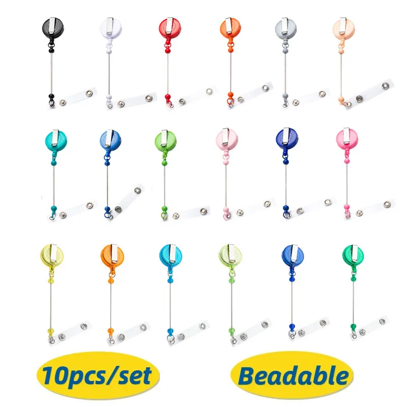 10pcs DIY Beaded Card Sleeve Retractable Button Keychain Retractable Button Nurse Badge Certificate Can Be Hand Beaded Button.
10pcs DIY Beaded Card Sleeve Retractable Button Keychain Retractable Button Nurse Badge Certificate Can Be Hand Beaded Button.