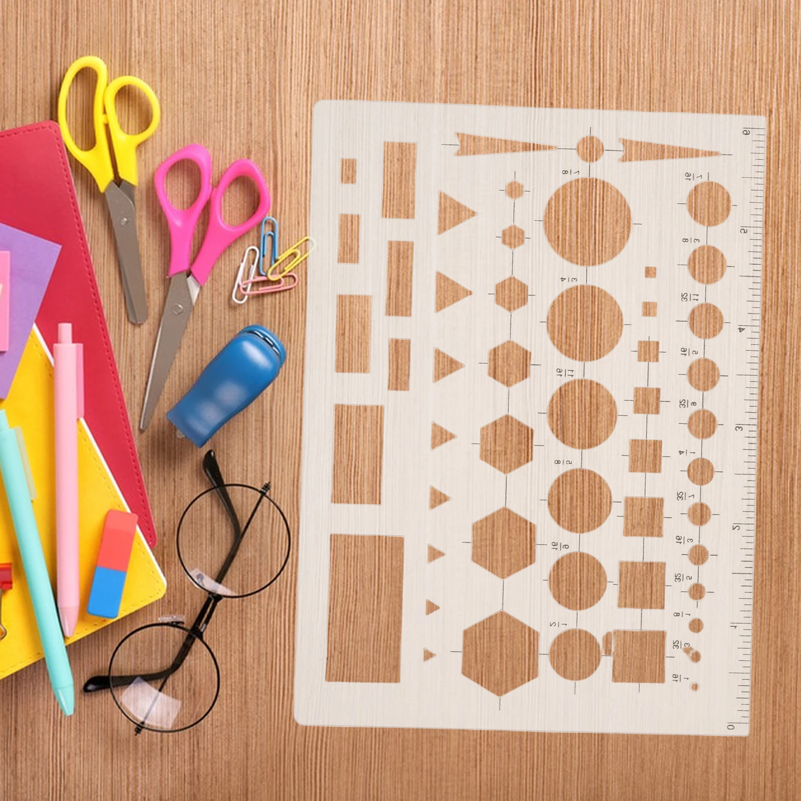 6 pcs Geometric Drawing Templates Hollow Stencils For Architecture Math Art Projects School Office Supplies Drafting Tools
6 pcs Geometric Drawing Templates Hollow Stencils For Architecture Math Art Projects School Office Supplies Drafting Tools