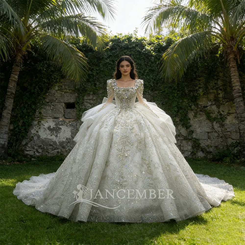 Customized Charming O-Neck White Wedding Dress 2026 Ball Gown Floor Length Court Train Organza Zipper Bridal Gown robe de mariée
Customized Charming O-Neck White Wedding Dress 2026 Ball Gown Floor Length Court Train Organza Zipper Bridal Gown robe de mariée