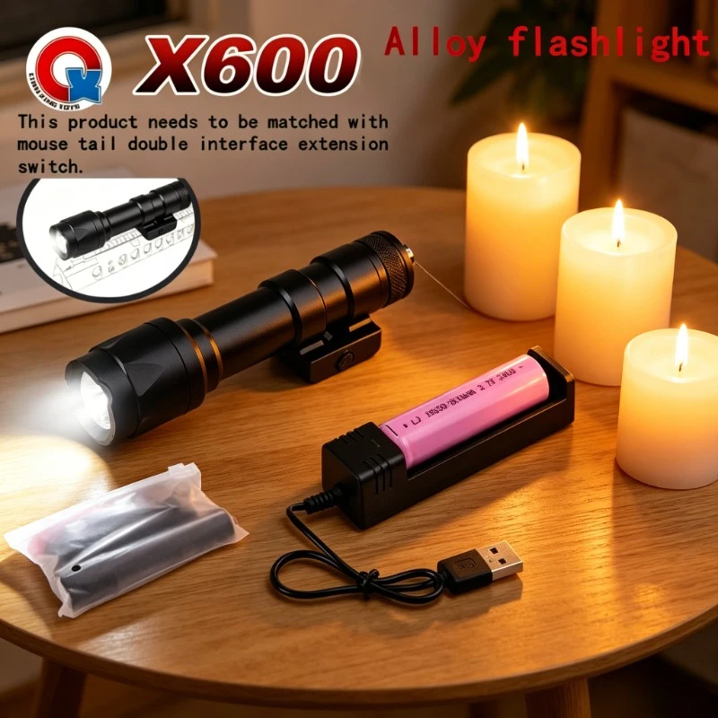 Metal Joint Tactical Light, M300 X600 Design Outdoor Brightness Torch, General Hobby Toy Tactical Parts
Metal Joint Tactical Light, M300 X600 Design Outdoor Brightness Torch, General Hobby Toy Tactical Parts