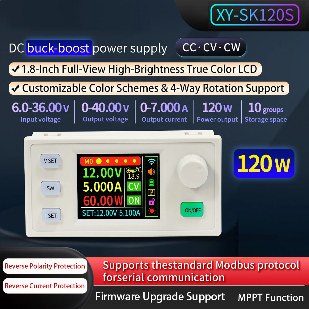 SK120S CNC Lifting Voltage Module Constant Voltage Current Solar Charging Module Anti-reverse connection anti-reverse irrigation
SK120S CNC Lifting Voltage Module Constant Voltage Current Solar Charging Module Anti-reverse connection anti-reverse irrigation