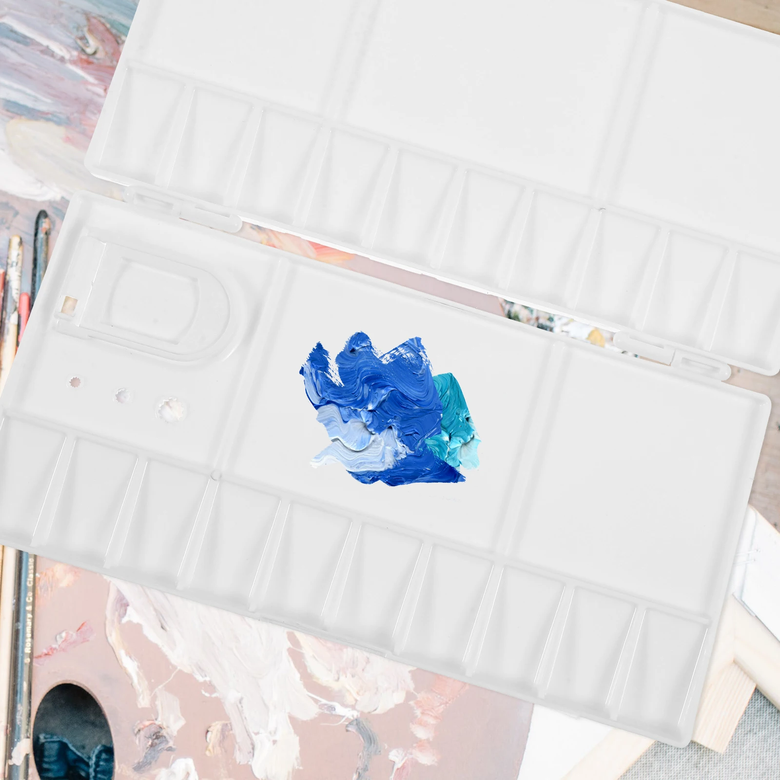 Acrylic Paint Palette Plastic Watercolor Tray Empty Pigment Case Portable Boxes Color Mixing Art Students Kids Painting Box diy
Acrylic Paint Palette Plastic Watercolor Tray Empty Pigment Case Portable Boxes Color Mixing Art Students Kids Painting Box diy