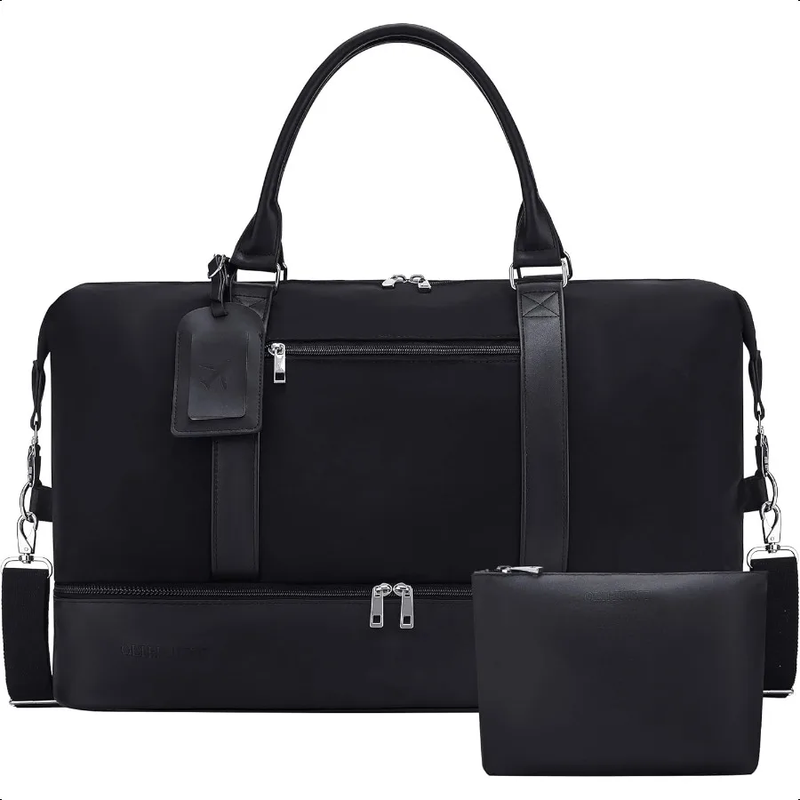 Oeihuivt Weekender Bags for Women 21 Inch Large Travel Duffel Bag 2Piece Set with Shoe Compartment HeavyDuty Canvas Leather Car 
Oeihuivt Weekender Bags for Women 21 Inch Large Travel Duffel Bag 2Piece Set with Shoe Compartment HeavyDuty Canvas Leather Car