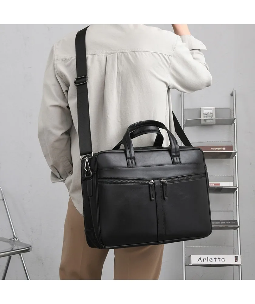 Men's business 15.6 inch computer bag large capacity messenger portable a4 file bag multi-layer zipper
Men's business 15.6 inch computer bag large capacity messenger portable a4 file bag multi-layer zipper
