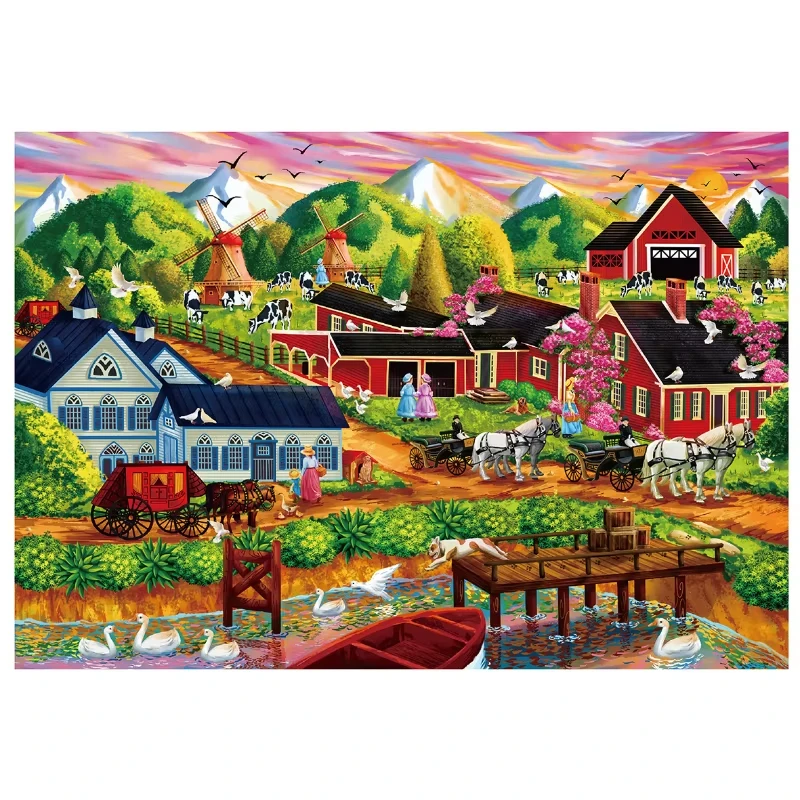 Village Farm Life Landscape 500/1000/1200/2000 PCS Jigsaw Puzzles Family Activity Games for Gameroom Bedroom Home Decor Gift
Village Farm Life Landscape 500/1000/1200/2000 PCS Jigsaw Puzzles Family Activity Games for Gameroom Bedroom Home Decor Gift