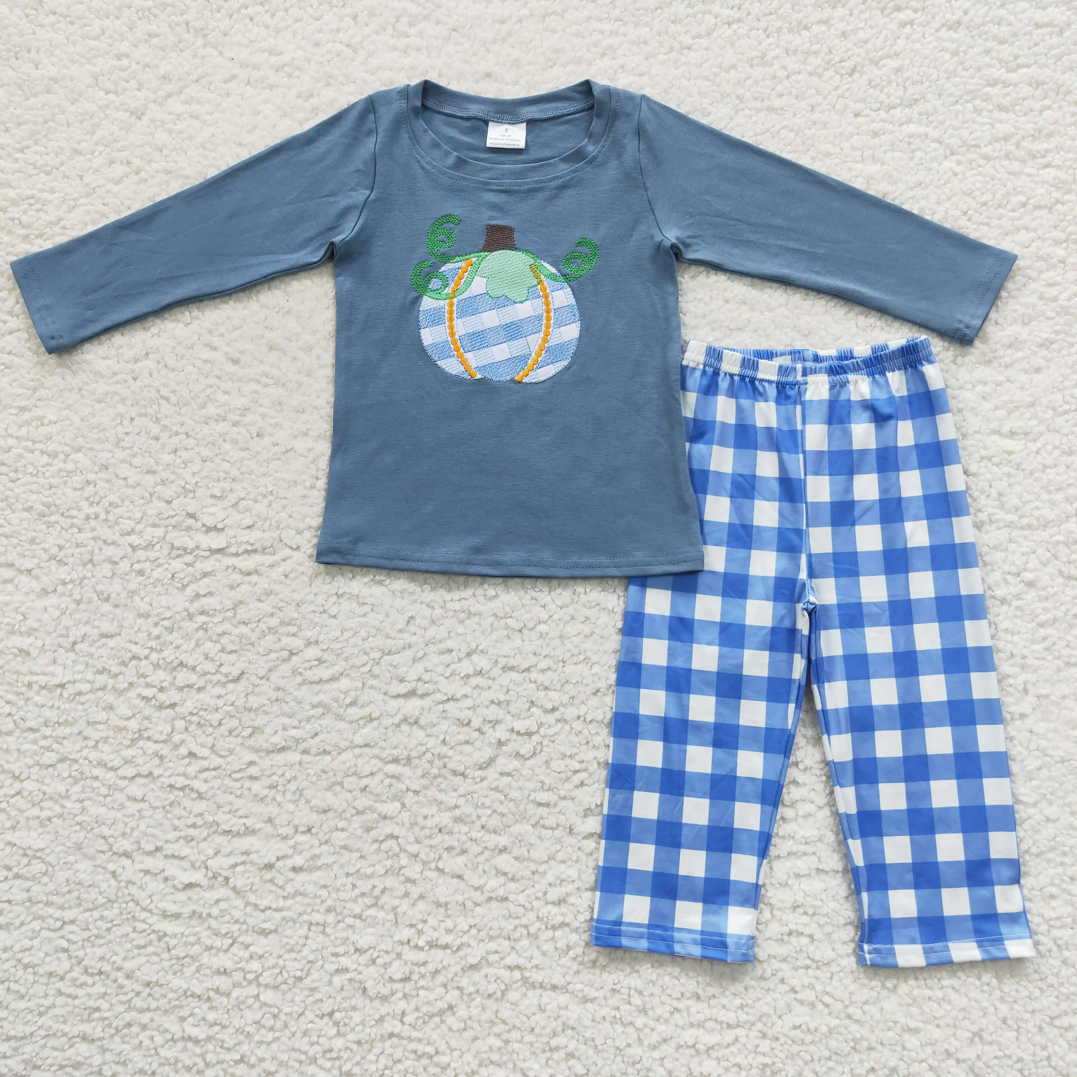 2023 new spring and autumn fashion children's boutique boy suit Halloween pumpkin blue plaid long-sleeved trousers suit
2023 new spring and autumn fashion children's boutique boy suit Halloween pumpkin blue plaid long-sleeved trousers suit