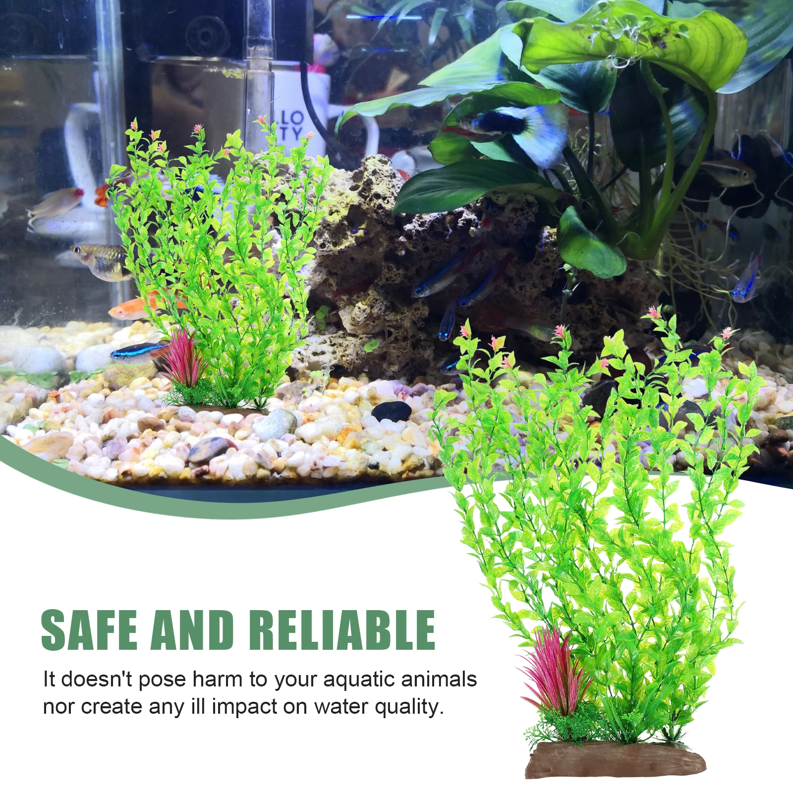 Silk Aquarium Plants Fake Decorative Faux Plant Wear Resistant Replaceable Plastic Accessories Fish Tank Pond Decoration Easy 
Silk Aquarium Plants Fake Decorative Faux Plant Wear Resistant Replaceable Plastic Accessories Fish Tank Pond Decoration Easy