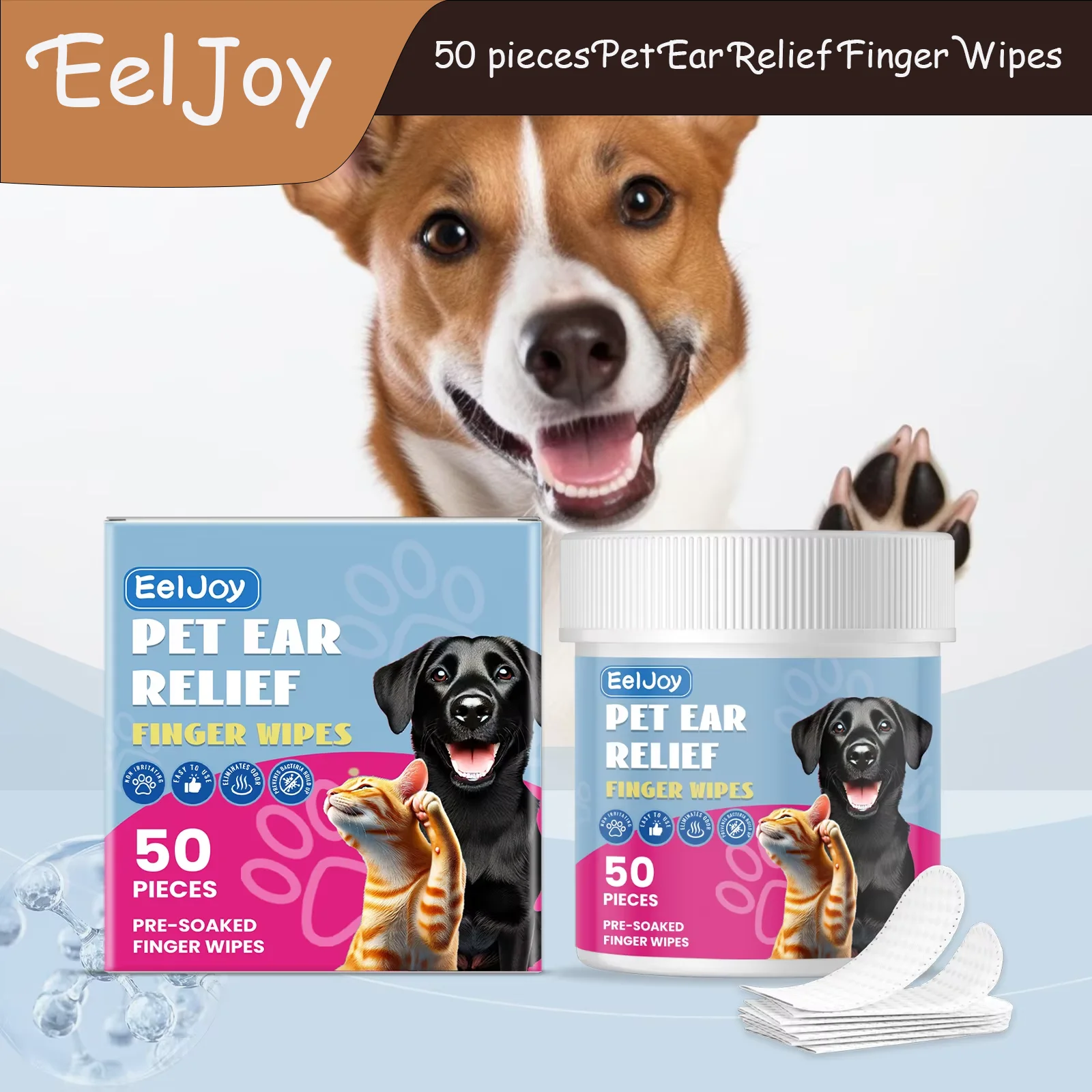 50 pieces Pet Ear Relief Finger Wipes Gentle Formula, Suitable Sensitive Skin Use and Discard: Easy to Use, Disposable Design
50 pieces Pet Ear Relief Finger Wipes Gentle Formula, Suitable Sensitive Skin Use and Discard: Easy to Use, Disposable Design