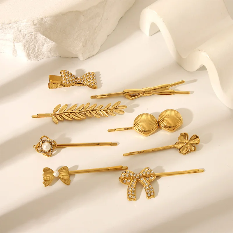 PRISCA | Stainless Steel Metal Bow Clip Girl Cute Hair Accessories Korean Fashion High Quality Gold Color Wholesale
PRISCA | Stainless Steel Metal Bow Clip Girl Cute Hair Accessories Korean Fashion High Quality Gold Color Wholesale
