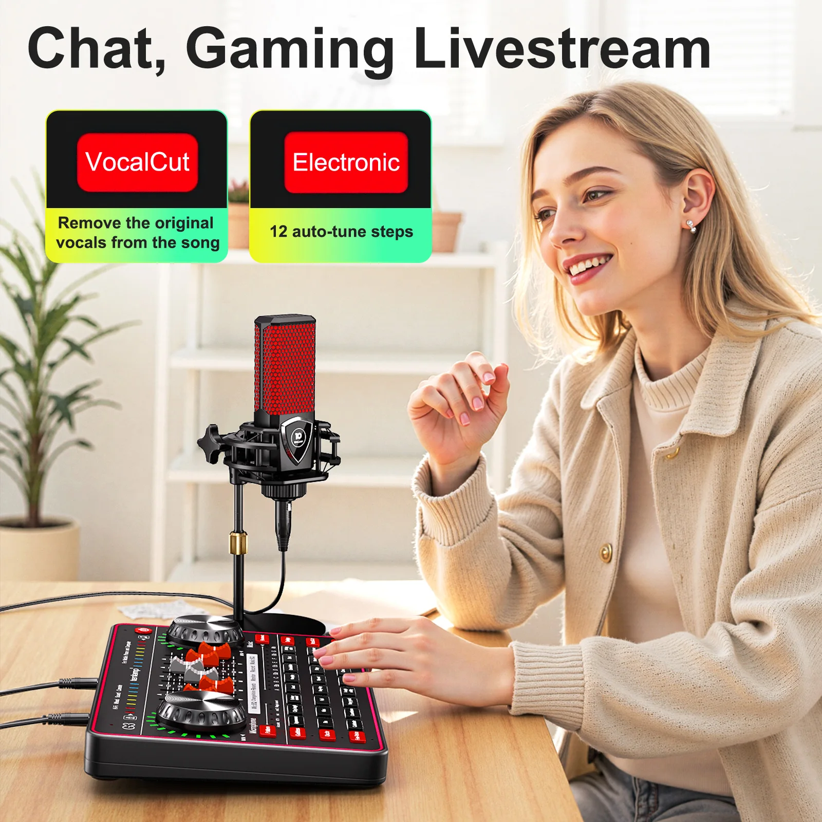 G3mixer Audio Podcast Equipment Bundle - Condenser Mic Dynamic Microphone Sound Card for Laptops Mobile Phones Game Recording Streaming Live Streaming Karaoke
G3mixer Audio Podcast Equipment Bundle - Condenser Mic Dynamic Microphone Sound Card for Laptops Mobile Phones Game Recording Streaming Live Streaming Karaoke