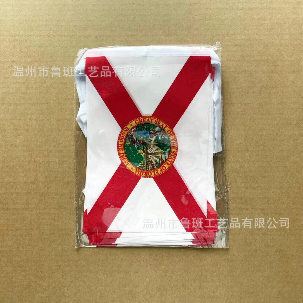 SKY FLAG 14x21cm 20pcs/lot Florida bunting flags usa state string Pennant Banner for Festival Party decoration
SKY FLAG 14x21cm 20pcs/lot Florida bunting flags usa state string Pennant Banner for Festival Party decoration