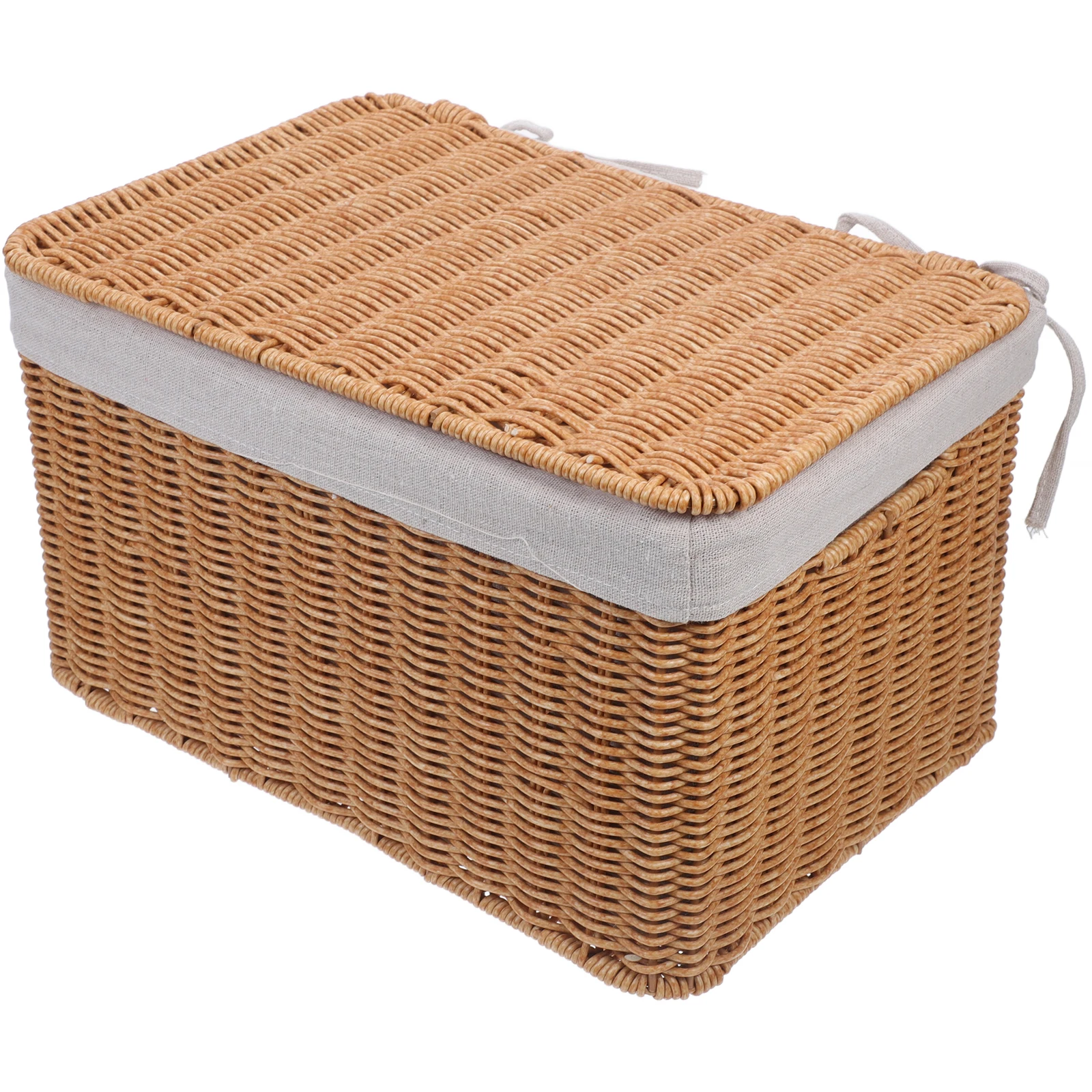 Spacious Wicker Storage Basket With Lid Large Laundry Hamper Organizer Nursery Bedroom Decorative Rectangular Bin Container
Spacious Wicker Storage Basket With Lid Large Laundry Hamper Organizer Nursery Bedroom Decorative Rectangular Bin Container