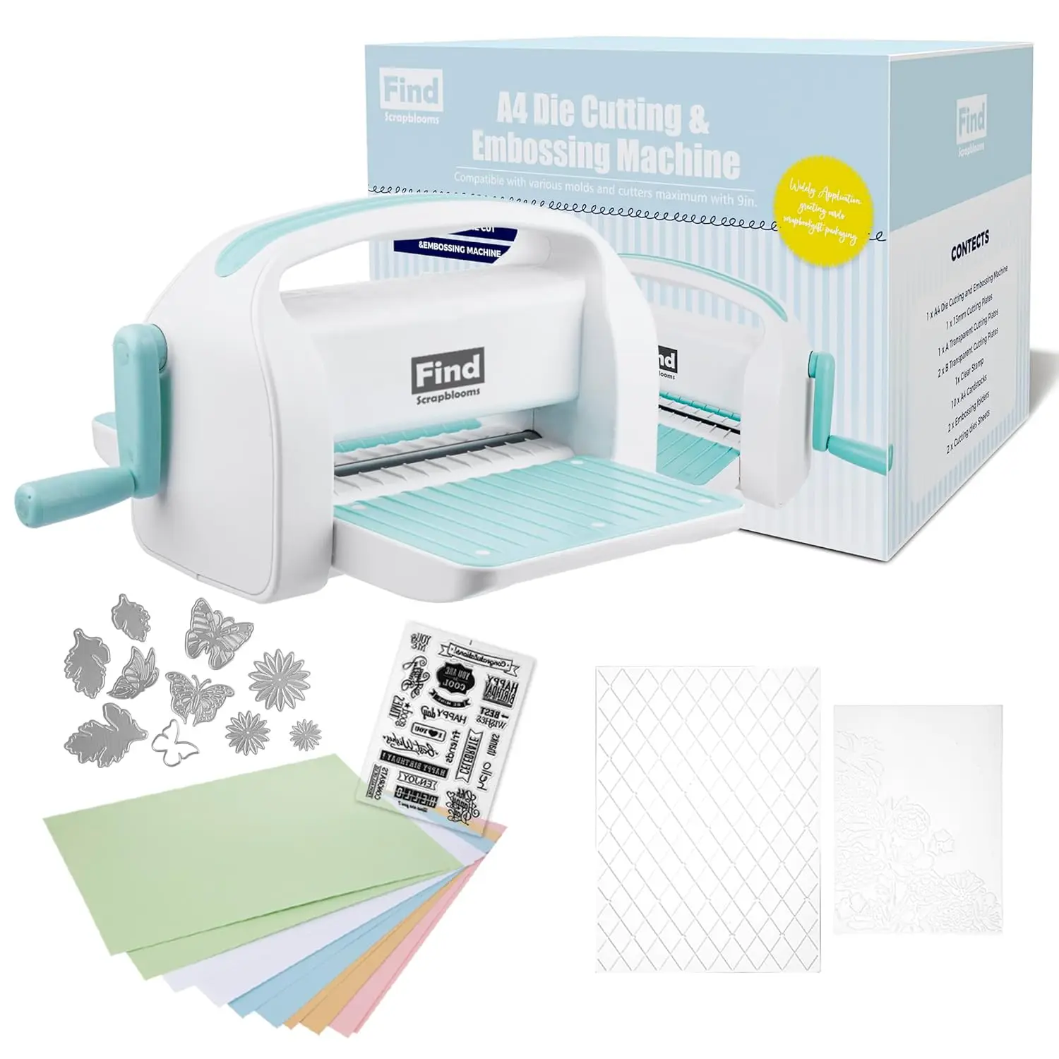 9 inch Opening Die Cutting Machine for Card Making Foldable A4 Die Cut and Embossing Machine Complete Set for Scrapbooking DIY
9 inch Opening Die Cutting Machine for Card Making Foldable A4 Die Cut and Embossing Machine Complete Set for Scrapbooking DIY