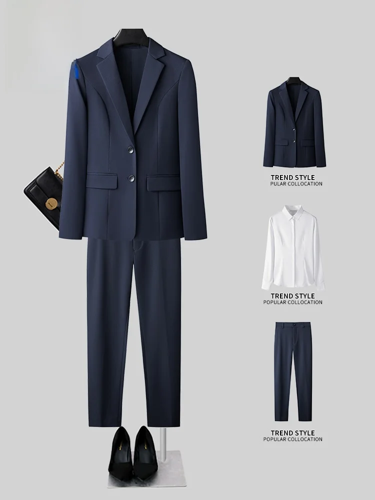 Elegant Professional Suiting Women's Black Suit Set for Interview Public Servant Formal Wear Slim Fit Button Decoration Sleeve
Elegant Professional Suiting Women's Black Suit Set for Interview Public Servant Formal Wear Slim Fit Button Decoration Sleeve