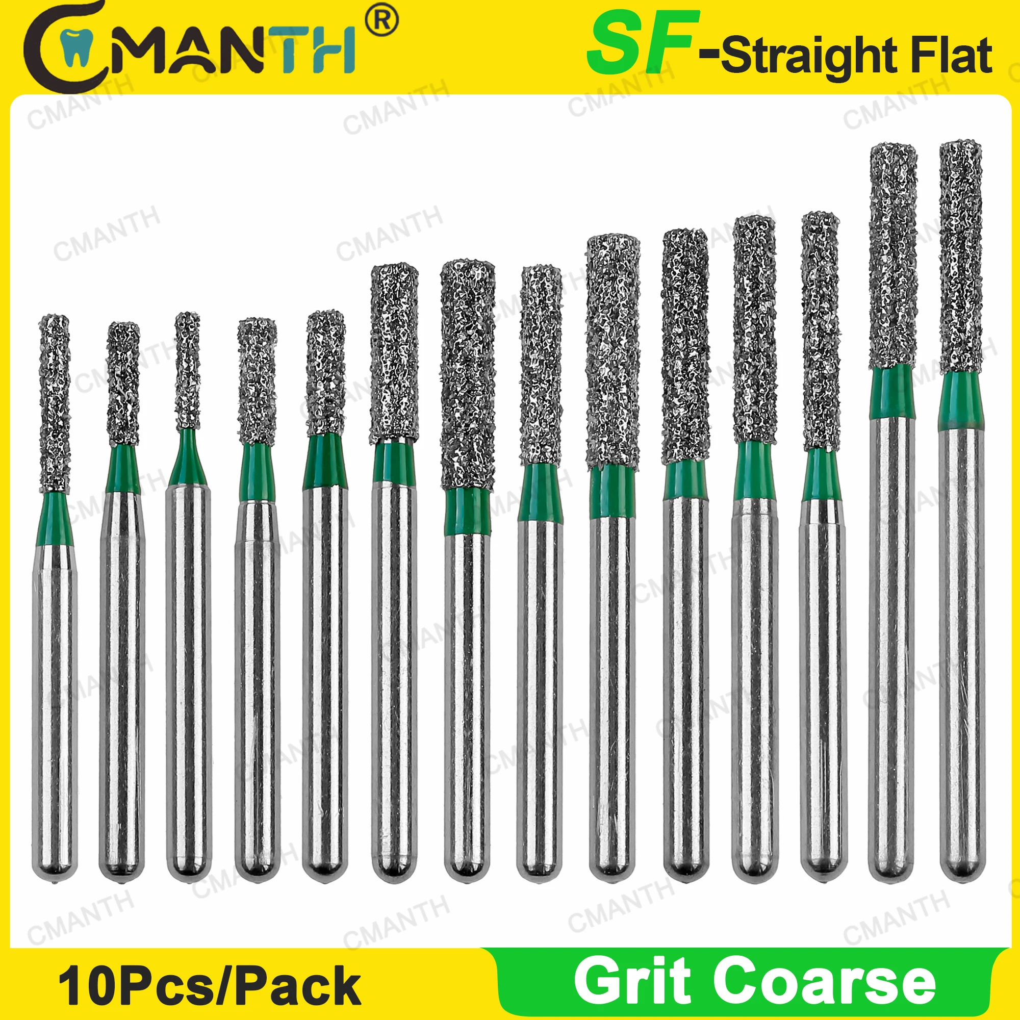 10Pcs/Pack Dental Diamond Burs Drill FG 1.6mm Bur SF Straight Flat End for High Speed Handpiece Dentistry Tools Dental Lab Bur
10Pcs/Pack Dental Diamond Burs Drill FG 1.6mm Bur SF Straight Flat End for High Speed Handpiece Dentistry Tools Dental Lab Bur