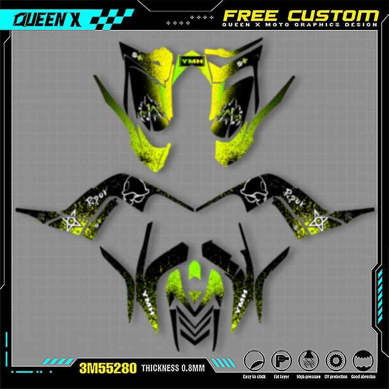 Queen X MOTOR For YAMAHA RAPTOR 700 2006 2007 2008 2009 2010 2011 2012Full Fairing Motorcycle Graphics Decals Stickers Kits 003
Queen X MOTOR For YAMAHA RAPTOR 700 2006 2007 2008 2009 2010 2011 2012Full Fairing Motorcycle Graphics Decals Stickers Kits 003