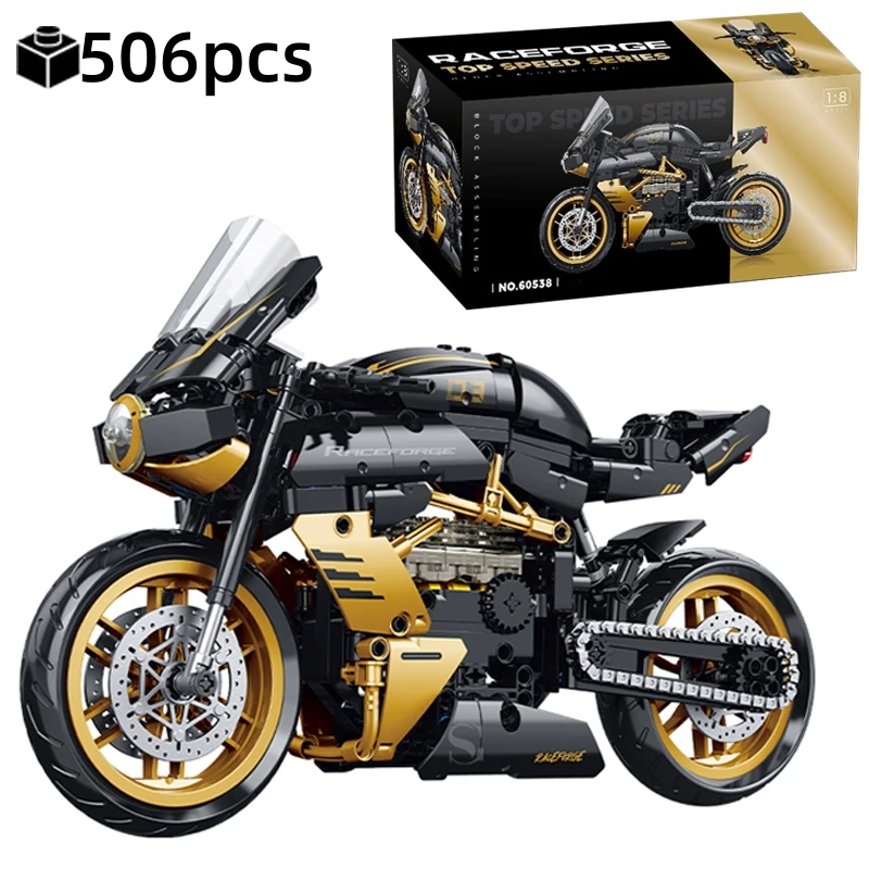 506PCS Motorcycle Technic Building Blocks Set MOC Creative Construction Model Black Gold Decoration Gift For Adults Children
506PCS Motorcycle Technic Building Blocks Set MOC Creative Construction Model Black Gold Decoration Gift For Adults Children