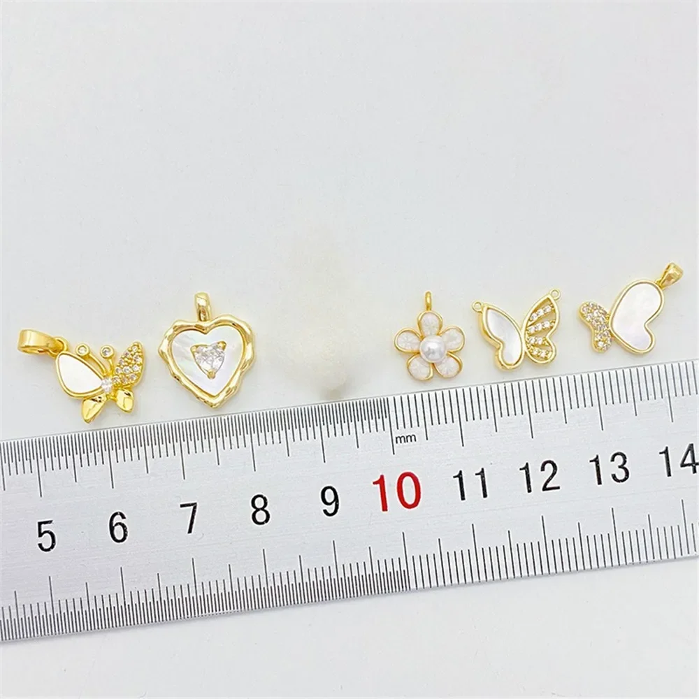 14K Gold-plating Shell Five-petaled Flower Butterfly Love Pendant Handmade DIY String Bracelet Necklace Jewelry Accessories
14K Gold-plating Shell Five-petaled Flower Butterfly Love Pendant Handmade DIY String Bracelet Necklace Jewelry Accessories
