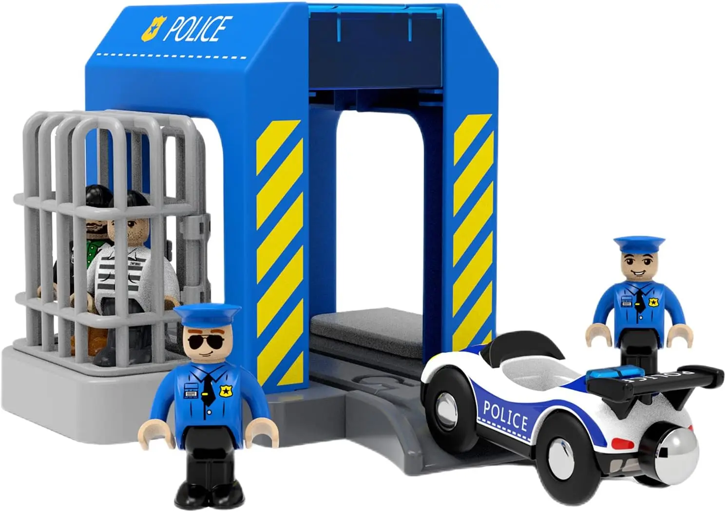 Police Station Playset Toy,Building City Police Scenes Train Set Compatible with All Wooden Train Tracks,Educational Train
Police Station Playset Toy,Building City Police Scenes Train Set Compatible with All Wooden Train Tracks,Educational Train