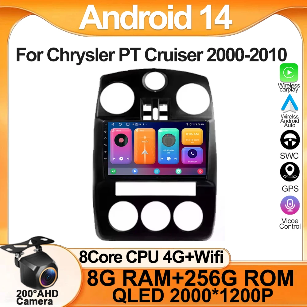 Android 14 For Chrysler PT Cruiser 2000-2010 Car Radio Multimedia Player Stereo HDR Player GPS Navigation 5G WIFI BT No 2din DVD
Android 14 For Chrysler PT Cruiser 2000-2010 Car Radio Multimedia Player Stereo HDR Player GPS Navigation 5G WIFI BT No 2din DVD