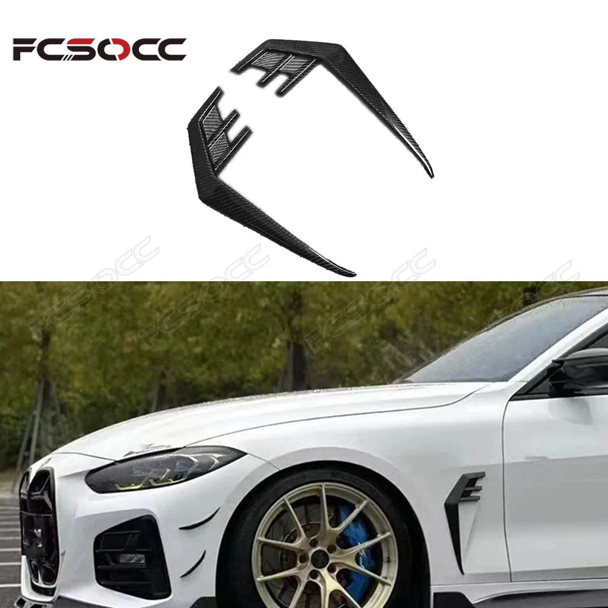 For BMW 4 series G22 G23 2021+ Carbon Fiber Wind knife Auto Fender Side Air Vent Outlet Cover Trim Fit Car Accessories
For BMW 4 series G22 G23 2021+ Carbon Fiber Wind knife Auto Fender Side Air Vent Outlet Cover Trim Fit Car Accessories