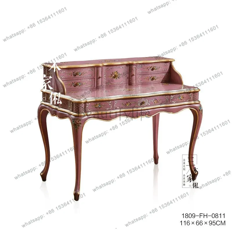 French light luxury solid wood dresser painted neoclassical retro bedroom makeup table
French light luxury solid wood dresser painted neoclassical retro bedroom makeup table