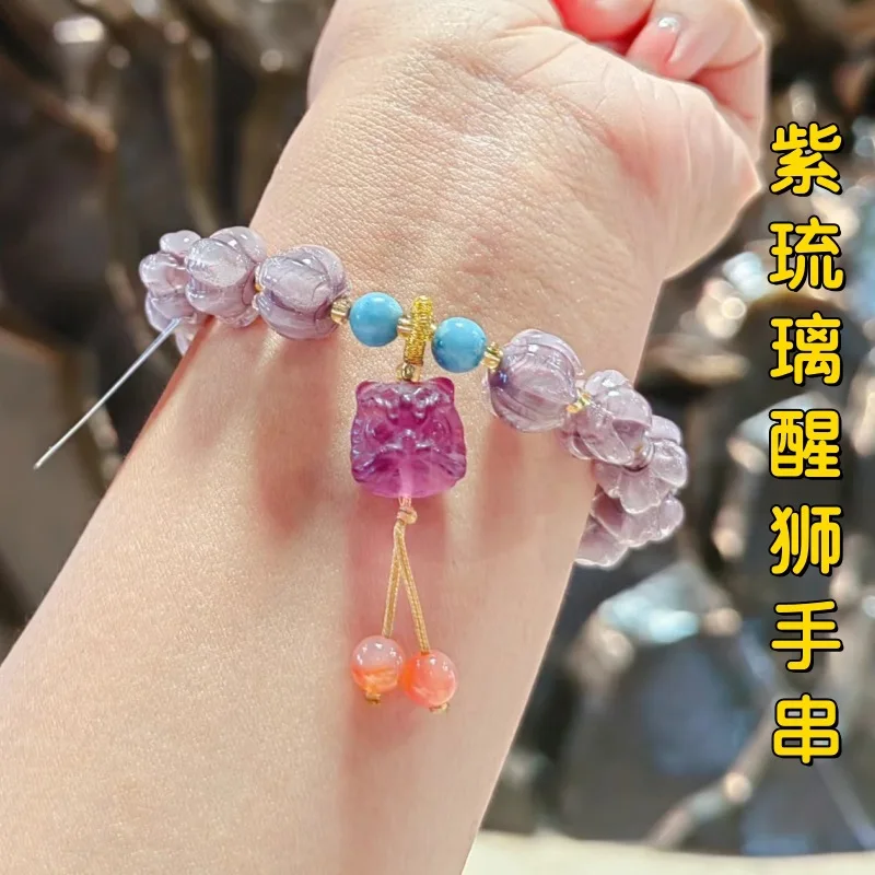 the Same Style of Purple Gold Colored Glaze Bracelet in the Temple Natural China-chic Pendant Tassel Bracelet New Style
the Same Style of Purple Gold Colored Glaze Bracelet in the Temple Natural China-chic Pendant Tassel Bracelet New Style