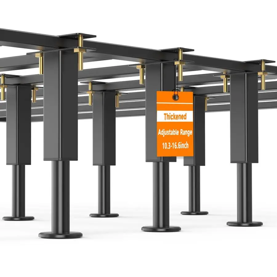 Adjustable Height Bed Support Legs, Heavy Duty Metal Bed Frame Support Legs, 10.316.6 inch Furniture Risers Replacement with Non
Adjustable Height Bed Support Legs, Heavy Duty Metal Bed Frame Support Legs, 10.316.6 inch Furniture Risers Replacement with Non