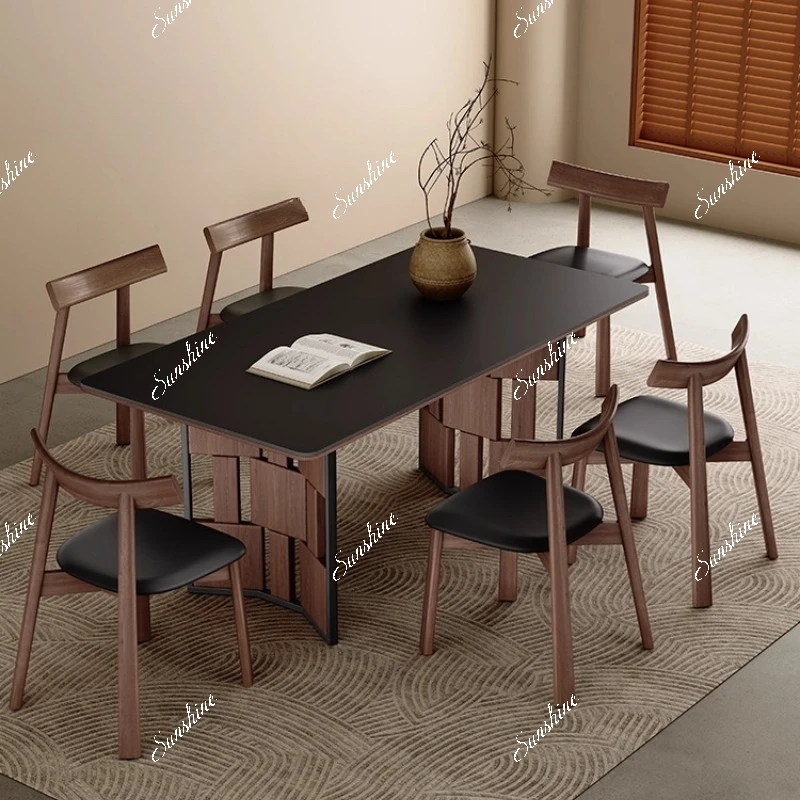 Small apartment dining table household slate modern simple rectangular dining table
Small apartment dining table household slate modern simple rectangular dining table