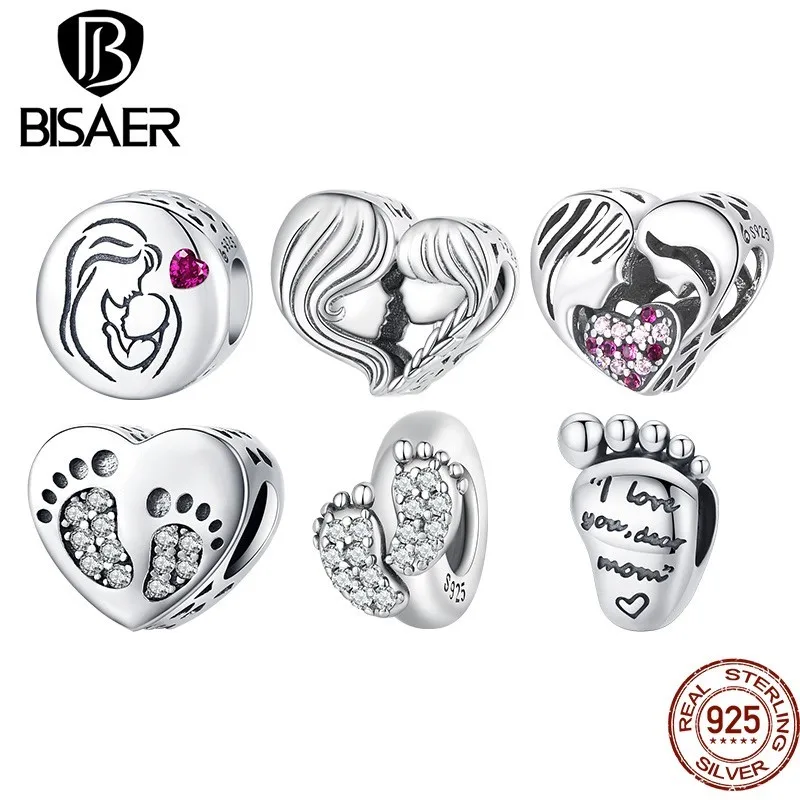 BISAER 925 Sterling Silver Mother Daughter Charm Barefoot Bead Fit Mother's Day Birthday Bracelet Necklace DIY Fine Jewelry Gift
BISAER 925 Sterling Silver Mother Daughter Charm Barefoot Bead Fit Mother's Day Birthday Bracelet Necklace DIY Fine Jewelry Gift