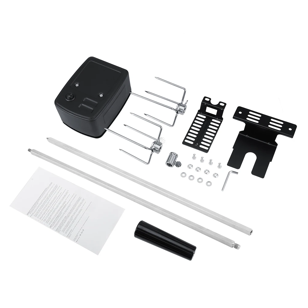 Universal Rotisserie Kit for Barbecue with Electric Motor Stainless Steel Spit Rod And Meat Forks
Universal Rotisserie Kit for Barbecue with Electric Motor Stainless Steel Spit Rod And Meat Forks