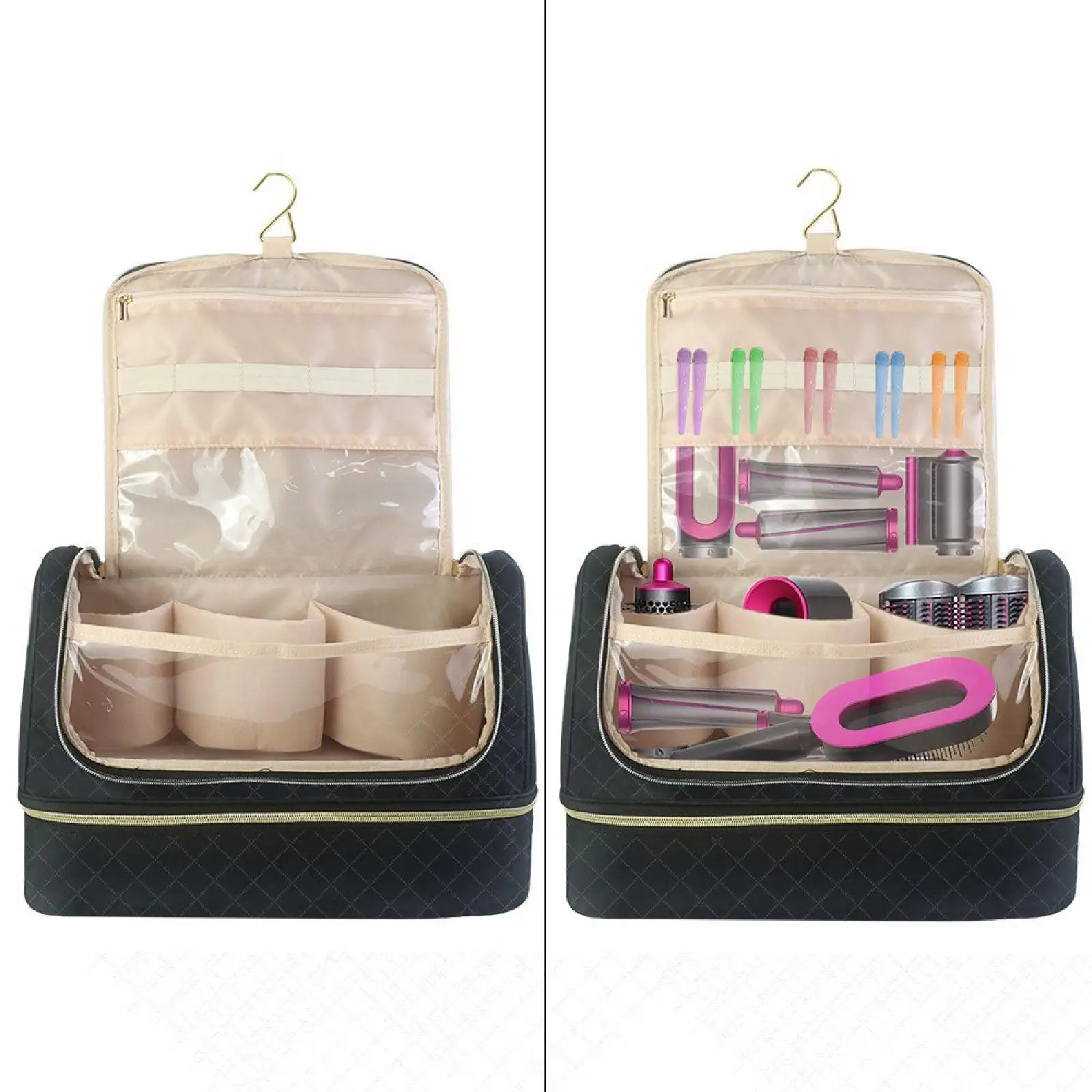 Portable Travel Storage Case Lightweight Cosmetic Bag Hair Tool Travel Bag for Curling Hair Dryer Brush Pre Styling Dryer
Portable Travel Storage Case Lightweight Cosmetic Bag Hair Tool Travel Bag for Curling Hair Dryer Brush Pre Styling Dryer