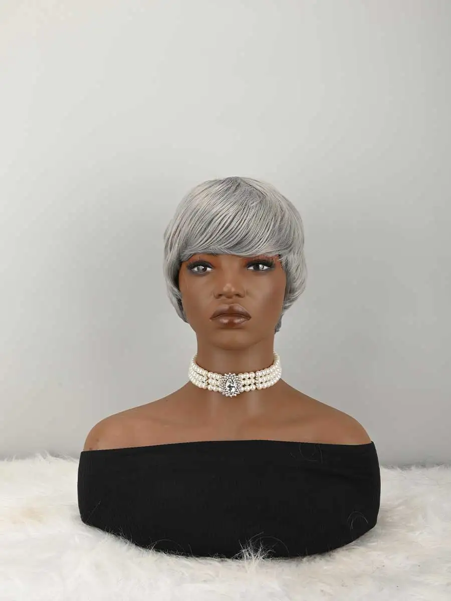 Grey Wigs for Women Short Wigs Short Curly Wigs Short Cut with Bangs for Women Pixie Short Wig Synthetic Layered Wigs Daily Use
Grey Wigs for Women Short Wigs Short Curly Wigs Short Cut with Bangs for Women Pixie Short Wig Synthetic Layered Wigs Daily Use