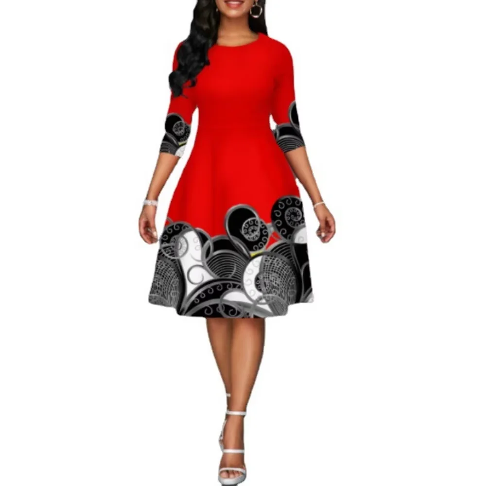 Plus Size Midi Dress for Women Elegant Print Party Dress 2024 Long Sleeve Dress
Plus Size Midi Dress for Women Elegant Print Party Dress 2024 Long Sleeve Dress