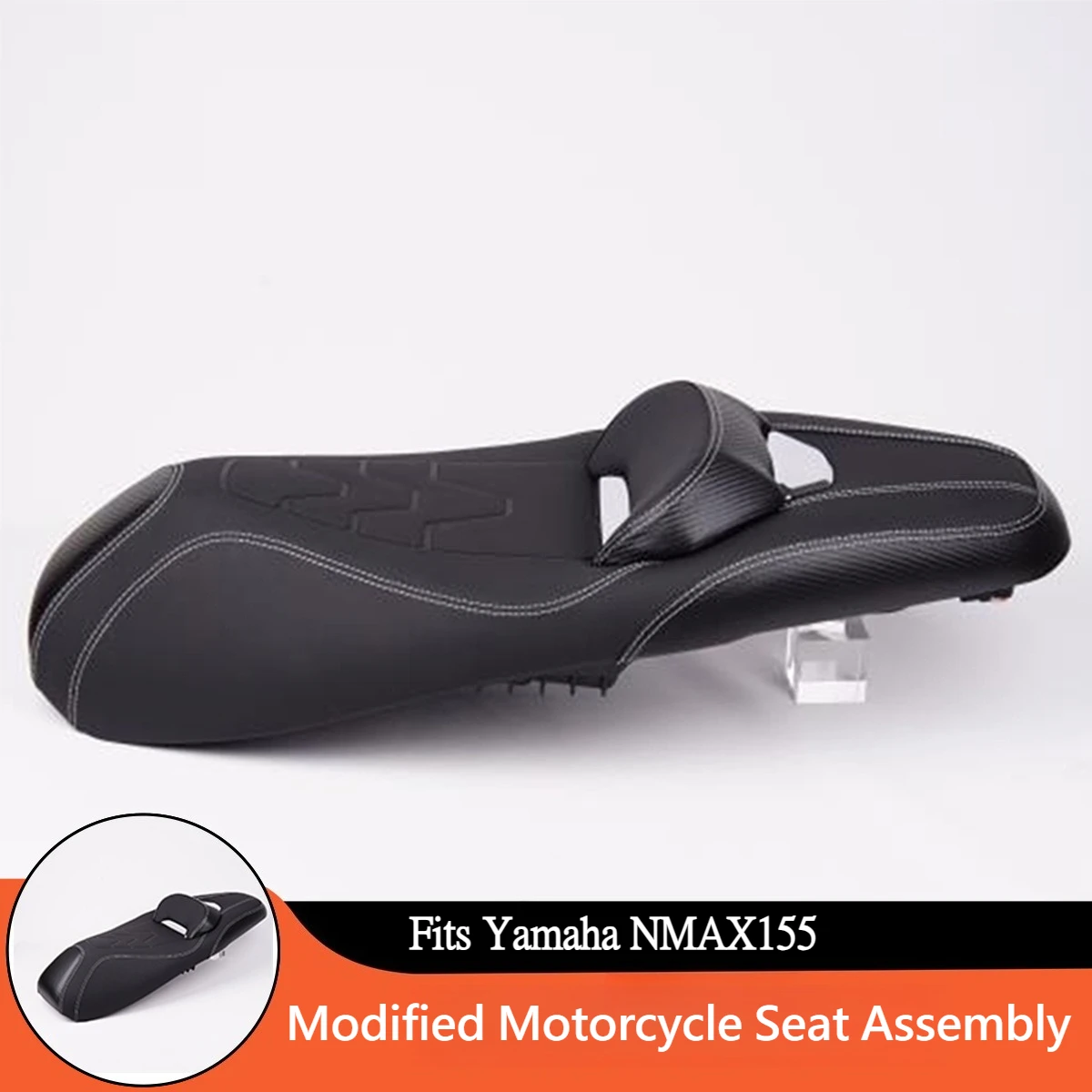Modified Motorcycle Seat Assembly With Backrest Waterproof Shock Absorbing Comfort Cushion Fits Yamaha NMAX155
Modified Motorcycle Seat Assembly With Backrest Waterproof Shock Absorbing Comfort Cushion Fits Yamaha NMAX155